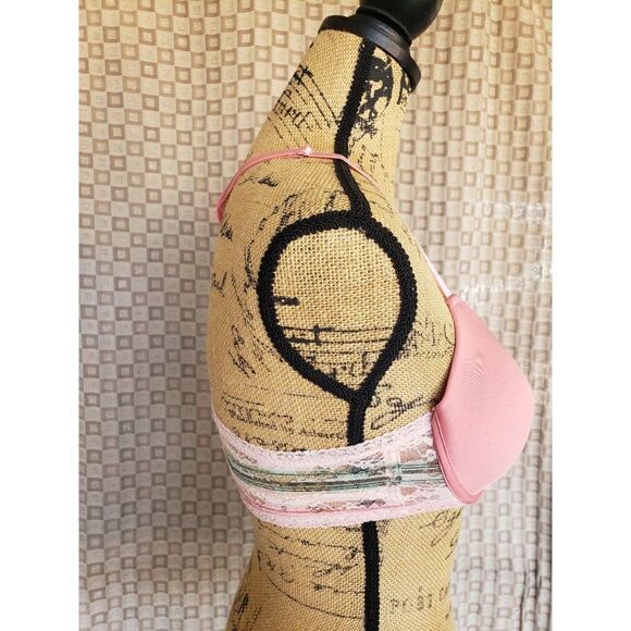 Women's Bra 34C Push Up Halter Padded Perfect Coverage Lace T-Back Bra 34C NWOT - Picture 4 of 8